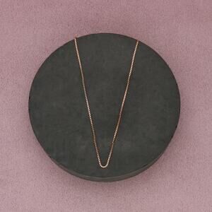 sterling silver gold plate 1mm box chain necklace size 18in